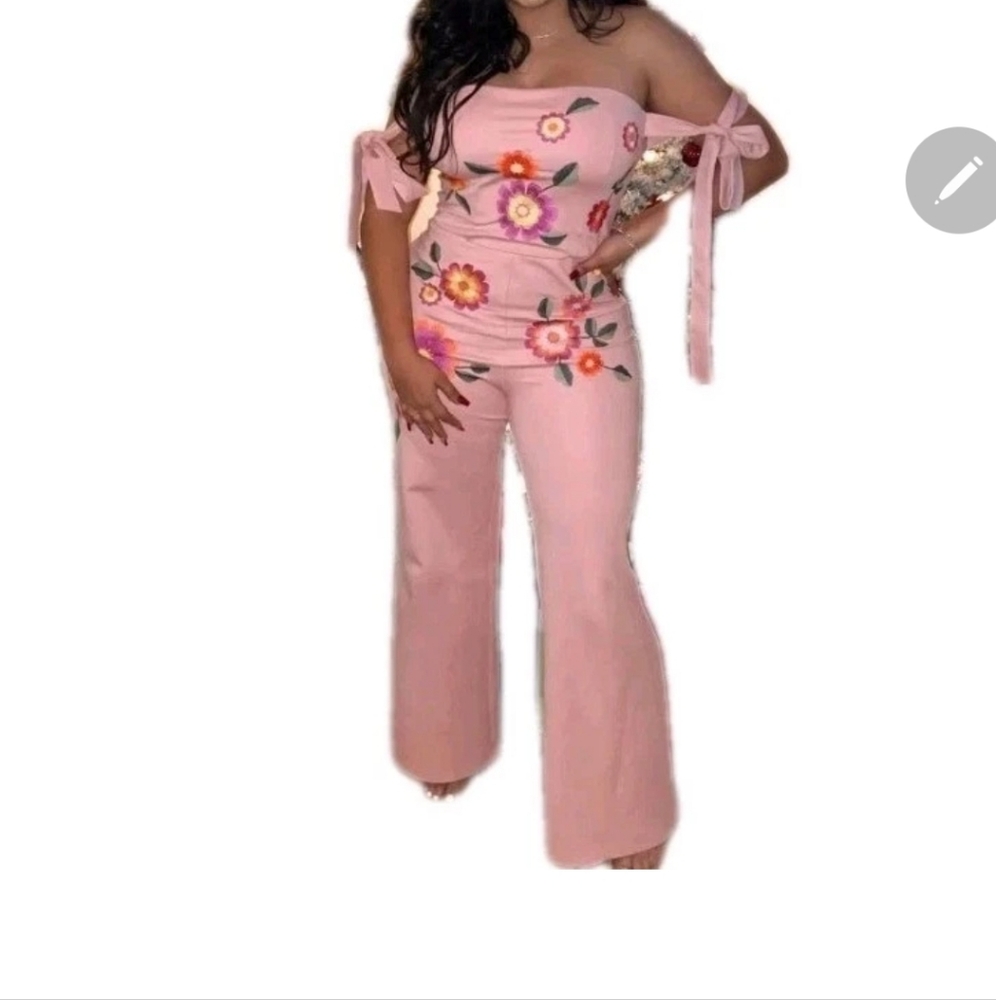 Guaraxez Exitosa Rose Jumpsuit